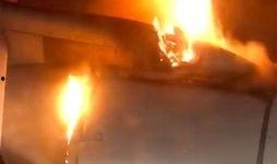 飞机引擎起火爆料视频,揭秘空中险情瞬间